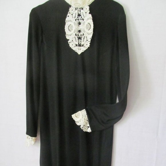Union Made Clothing 1920s 30s Union Made Clothing Black Dress Art Deco Dresses - Picture 3 of 5